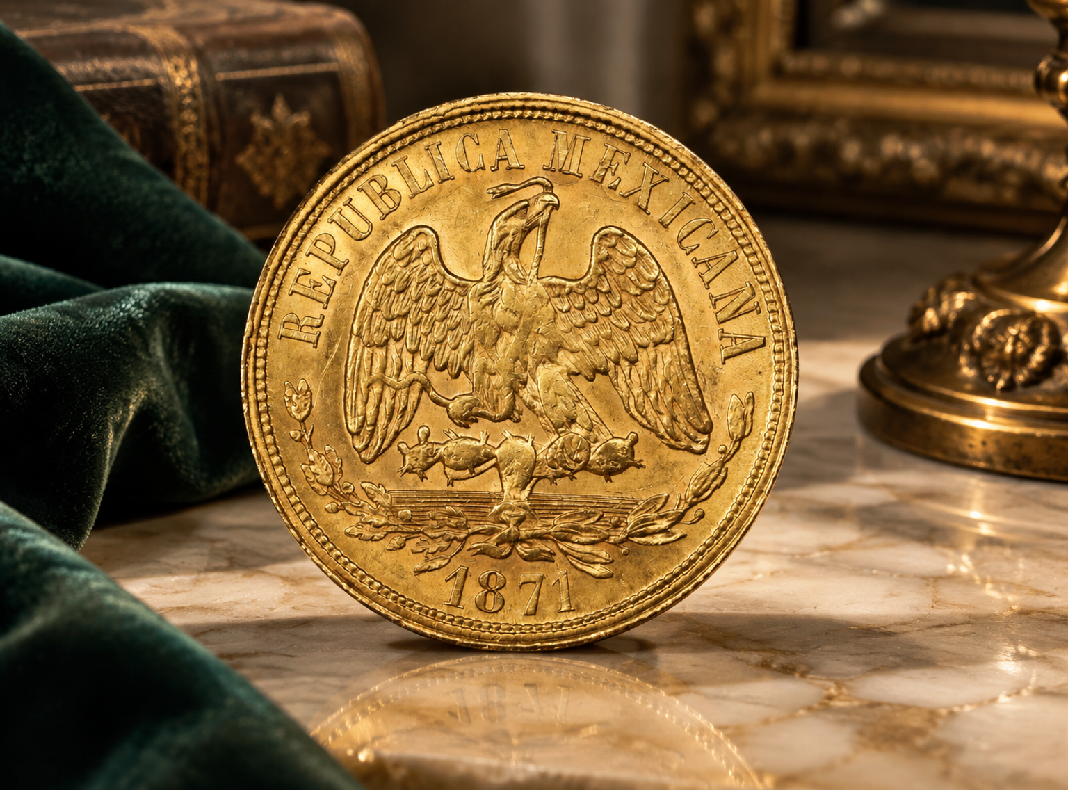 CHILE SANTIAGO MINT 1811 FERNANDO VII 8 ESCUDOS CI, Full Doubloon